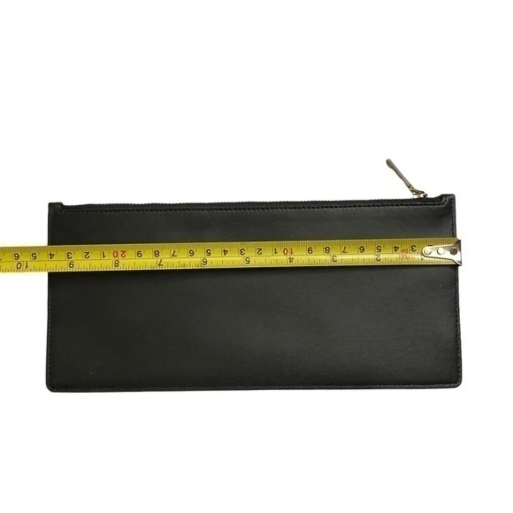 Coach black leather zipper case multifunctional